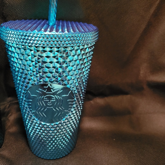 Starbucks Blue Studded Jeweled Tumbler Cups bundle 24oz and 16oz - Picture 3 of 8